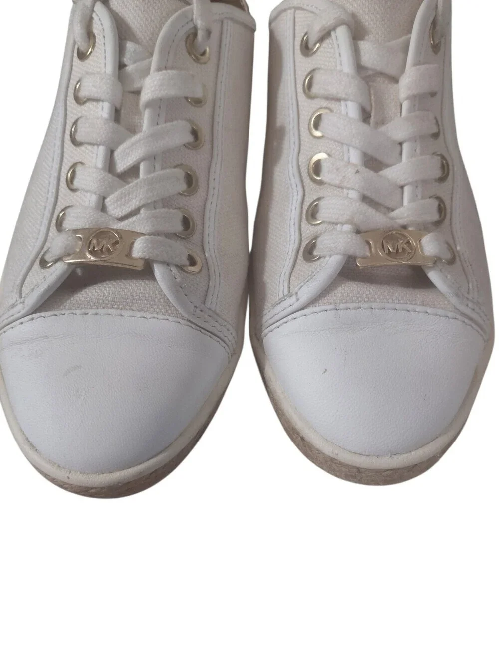 Michael Kors Cream And Gold Espadrille Sneakers Size 7.5